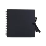 Spiral Bound Black Scrapbook 8 x 8 Inches